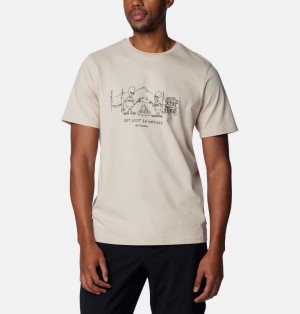 Men Columbia Explorers Canyon™ T Shirts White | 11185073