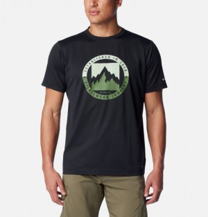 Men Columbia Ice Lake™ II Technical T Shirts Black | 86904370
