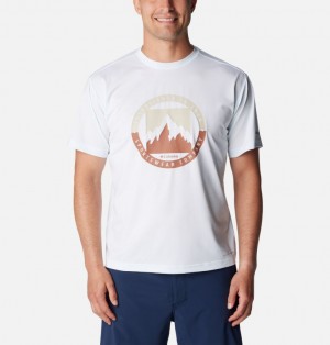 Men Columbia Ice Lake™ II Technical T Shirts White | 74661418
