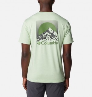 Men Columbia Kwick Hike™ Technical Graphic T Shirts Green | 87827266