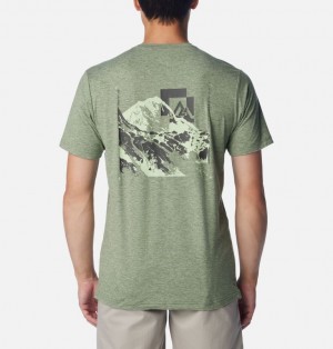 Men Columbia Kwick Hike™ Technical Graphic T Shirts Green | 27236928
