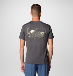 Men Columbia Kwick Hike™ Technical Graphic T Shirts Black | 83875285