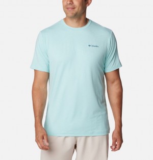 Men Columbia Kwick Hike™ Technical Graphic T Shirts Blue | 90109820