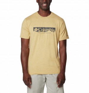Men Columbia Kwick Hike™ Technical T Shirts Yellow | 54300435