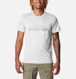 Men Columbia Legend Trail™ Technical T Shirts White | 92154113