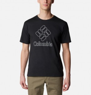 Men Columbia Pacific Crossing™ II Graphic T Shirts Black | 94139855