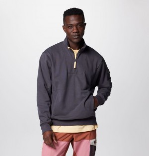 Men Columbia Painted Peak™ Half Zip Fleece Jackets Black | 89014719