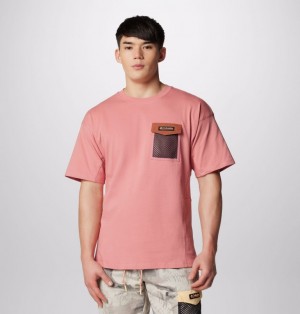 Men Columbia Painted Peak™ T Shirts Pink | 14811267