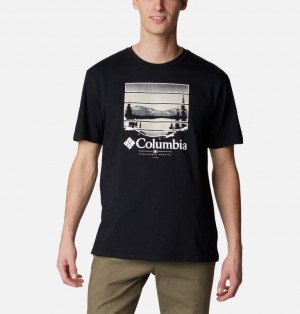 Men Columbia Path Lake™ II Graphic T Shirts Black | 64076698