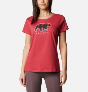 Women Columbia Daisy Days™ Graphic T Shirts Red | 6179221