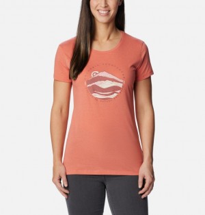 Women Columbia Daisy Days™ Graphic T Shirts Coral | 62311724