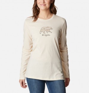 Women Columbia Hidden Haven™ LS T Shirts White | 21894631