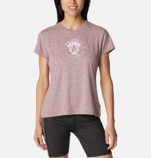 Women Columbia Sloan Ridge™ Technical Graphic T Shirts Pink | 50969642